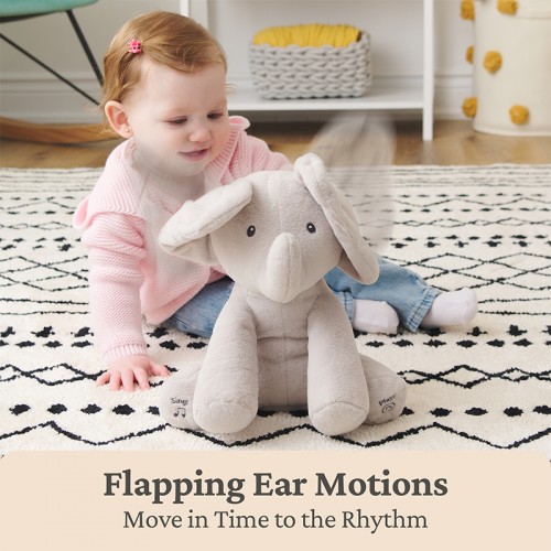 Gund Flappy the Elephant  Animated Plush Toy 12"| 0 month+ | Peek-a-boo Plush Toy | Baby Soft Toy | Stuffed Toy
